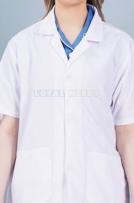 Half Sleeve White Doctor Coat – Cotton Fabric Manufacturers, Suppliers in Tamil Nadu