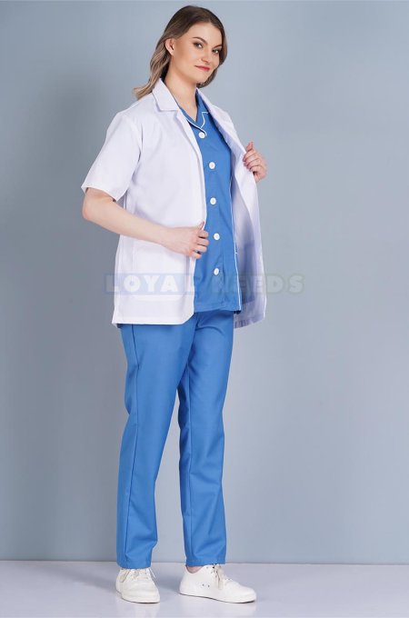 Half Sleeve White Doctor Coat – Cotton Fabric Manufacturers, Suppliers in Tamil Nadu