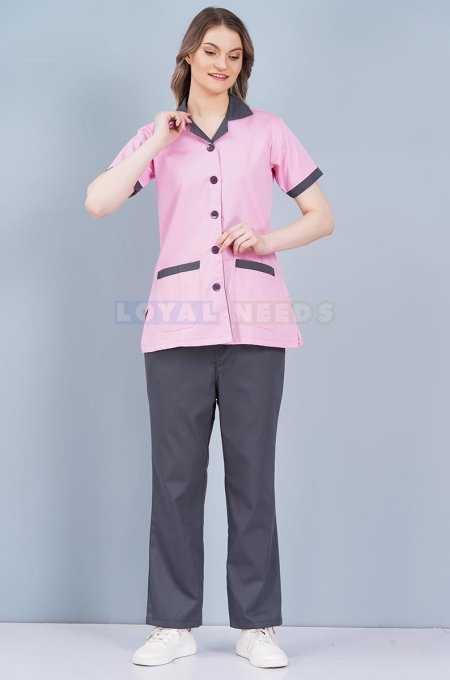 Cotton Pink Nurse Wear for Women Hospital Staff Uniform Manufacturers, Suppliers in Tamil Nadu