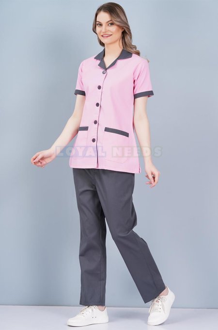Cotton Pink Nurse Wear for Women Hospital Staff Uniform Manufacturers, Suppliers in Tamil Nadu