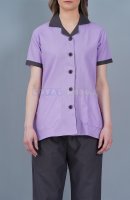 Light Purple Housekeeping Uniform for Women Half Sleeves Manufacturers, Suppliers in Tamil Nadu