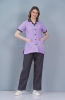 Light Purple Housekeeping Uniform for Women Half Sleeves Manufacturers, Suppliers in Tamil Nadu