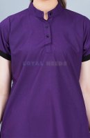 Housekeeping Uniform Black-Purple Half Sleeves Wear Manufacturers, Suppliers in Tamil Nadu