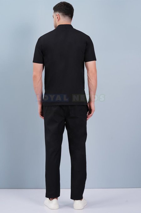 Mandarin collar Black scrub Unisex Manufacturers, Suppliers in Tamil Nadu