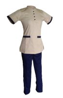 Housekeeping Uniform Short Sleeves Elastic Pants Set Manufacturers, Suppliers in Tamil Nadu