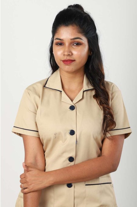 Beige Nurse Wear Comfortable Polycotton Short Sleeves Manufacturers, Suppliers in Tamil Nadu