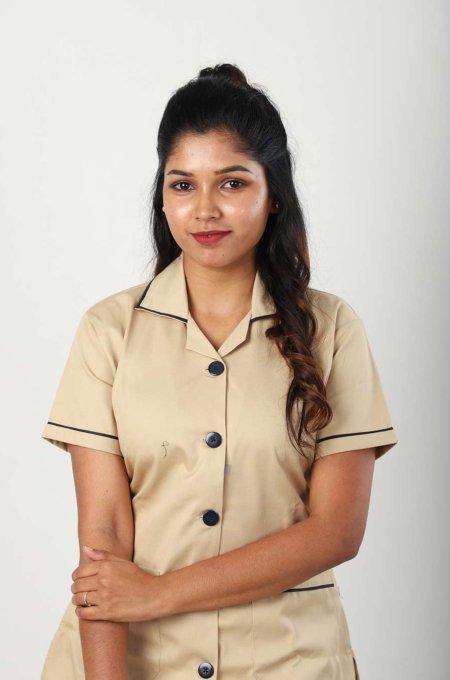 Beige Nurse Wear Comfortable Polycotton Short Sleeves Manufacturers, Suppliers in Tamil Nadu