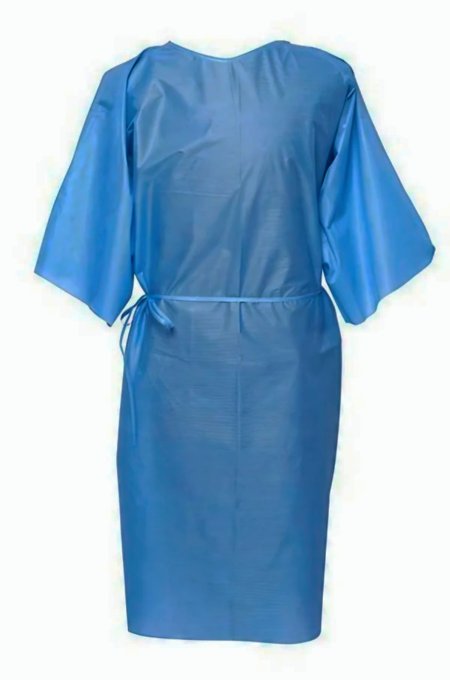 Disposable Hospital Patient Gown Blue Half Sleeve Manufacturers, Suppliers in Tamil Nadu