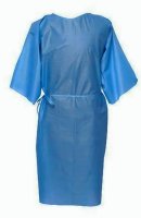 Disposable Hospital Patient Gown Blue Half Sleeve Manufacturers, Suppliers in Tamil Nadu
