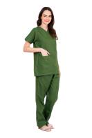 Black Green Y-Crossover Medical Scrubs Set Six Pockets Manufacturers, Suppliers in Tamil Nadu