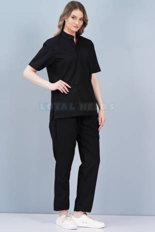 Black Housekeeping Workwear – Unisex Fit, Half Sleeve, Easy-Care Fabric