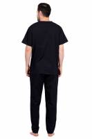 Black Polycotton Scrubs - V Neck, Short Raglan Sleeves, 4 Pockets, Full Elastic Drawstring Pant, Double Stitch Detail, Sizes S-XXXL, 0.51 kg Manufacturers, Suppliers in Tamil Nadu