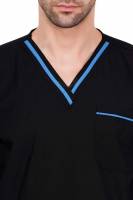 Black and Blue Polycotton Scrubs - V-Neck, Short Raglan Sleeves, 6 Pockets, Full Elastic Drawstring Pant, Double Stitch Detail, Sizes S-XXL, 0.51 kg Manufacturers, Suppliers in Tamil Nadu