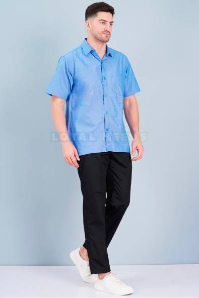 Blue Polyester Viscose Blend Ward Boy Uniform - Button-Up Shirt, Side and Back Pockets, Machine Wash, Available in Sizes 36-44 Manufacturers, Suppliers in Bhubaneswar