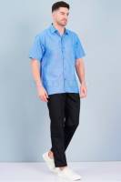 Blue Polyester Viscose Blend Ward Boy Uniform - Button-Up Shirt, Side and Back Pockets Manufacturers, Suppliers in Tamil Nadu