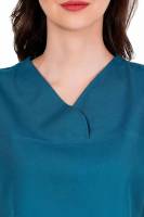 Bluish Green Polycotton Scrubs - Y Crossover Neckline, Short Sleeves, 3 Pockets, Front & Back Yokes, Adjustable Drawstring Pant, Reinforced Side Vents, Customised Polycotton Fabric, Sizes S-XXXL, 0.51 kg Manufacturers, Suppliers in Tamil Nadu