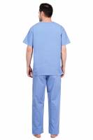 Ceil Blue Polycotton Scrubs - V Neck, Short Raglan Sleeves, 4 Pockets, Full Elastic Drawstring Pant, Double Stitch Detail, Sizes S-XXXL, 0.51 kg Manufacturers, Suppliers in Tamil Nadu