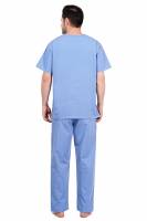 Ceil Blue Polycotton Scrubs - V Neck, Short Raglan Sleeves, 4 Pockets, Full Elastic Drawstring Pant, Double Stitch Detail, Sizes S-XXXL, 0.51 kg Manufacturers, Suppliers in Tamil Nadu