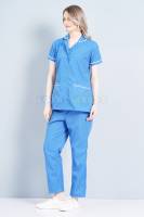 Collar Neck Nursing Wear – Women Blue Hospital Uniform, Half Sleeves Manufacturers, Suppliers in Tamil Nadu