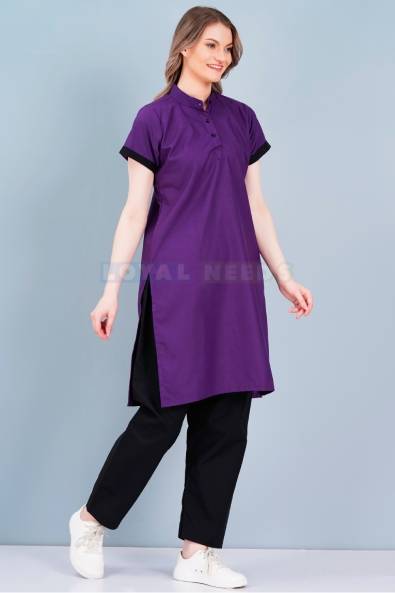Comfortable Housekeeping Uniform Half Sleeves Black and Blue, Long Wear Manufacturers, Suppliers in Kerala