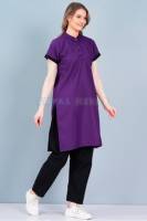 Comfortable Housekeeping Uniform Half Sleeves Black and Blue, Long Wear Manufacturers, Suppliers in Tamil Nadu