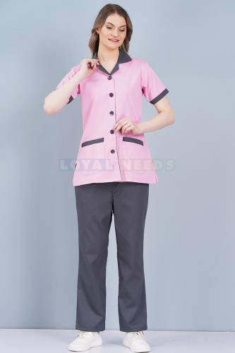 Cotton Pink Nurse Wear for Women Hospital ...