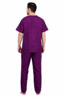 Dark Purple Polycotton Scrubs - V Neck, Short Raglan Sleeves, 4 Pockets, Full Elastic Drawstring Pant, Double Stitch Durability, Sizes S-XXXL, 0.51 kg Manufacturers, Suppliers in Tamil Nadu