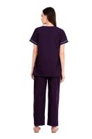 Dark Purple Short Sleeve Y-Neck Medical Uniform Manufacturers, Suppliers in Tamil Nadu