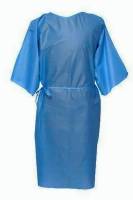 Disposable Hospital Patient Gown Blue Half Sleeve Manufacturers, Suppliers in Tamil Nadu
