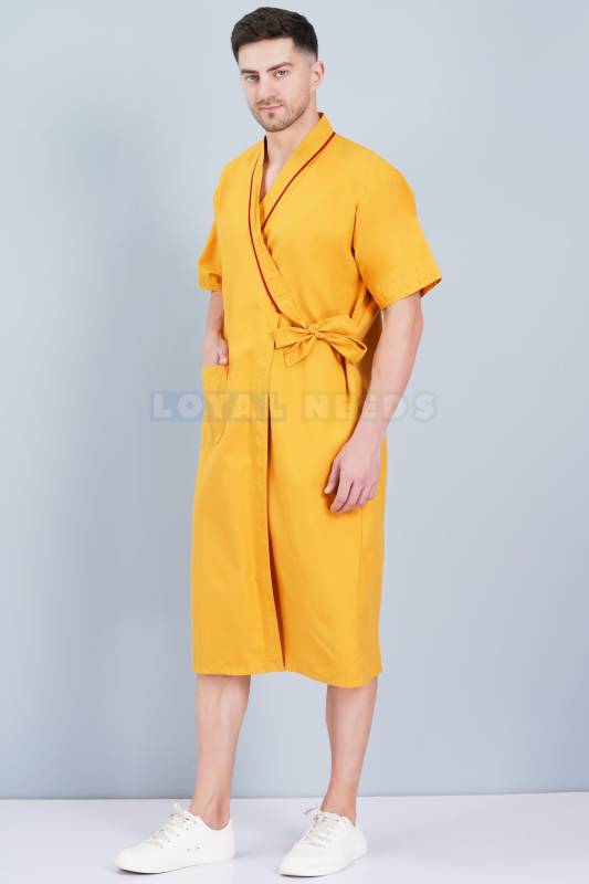 Durable Cotton Blend Hospital Patient Gown – Button Closure, Reusable After Wash Manufacturers, Suppliers in Telangana