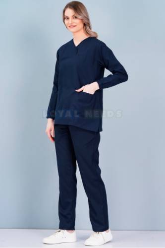 Full Sleeve Nurse Wear – Plain Cotton with Collar Neck Manufacturers, Suppliers in Tamil Nadu