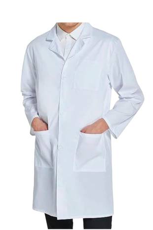 Full Sleeve White Hospital Coat for Staff