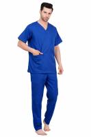 Galaxy Blue Polycotton Scrubs - V Neck, Short Raglan Sleeves, 4 Pockets, Full Elastic Drawstring Pant, Double Stitch Durability, Sizes S-XXXL, 0.51 kg Manufacturers, Suppliers in Tamil Nadu