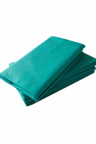 Green Disposable Bed Sheet – Woven Fabric, Plain Pattern, Single Fold for Hospital Use