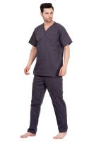 Grey Medical Scrub Set with V-Neck Design Manufacturers, Suppliers in Tamil Nadu
