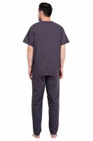 Grey Polycotton Scrubs - V Neck, Short Raglan Sleeves, 4 Pockets, Full Elastic Drawstring Pant, Double Stitch Durability, Sizes S-XXXL, 0.51 kg Manufacturers, Suppliers in Tamil Nadu