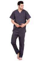 Grey Polycotton Scrubs - V Neck, Short Raglan Sleeves, 4 Pockets, Full Elastic Drawstring Pant, Double Stitch Durability, Sizes S-XXXL, 0.51 kg Manufacturers, Suppliers in Tamil Nadu