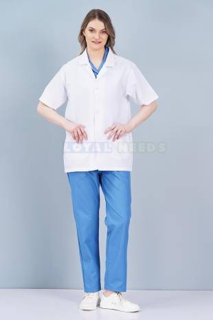 Half Sleeve White Doctor Coat – Cotton Fabric in Tamil Nadu