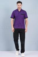 Housekeeping Uniform in Purple Cotton Half Sleeves Manufacturers, Suppliers in Tamil Nadu