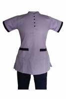Light Blue Housekeeping Uniform – Short Set-In Sleeves Elastic Pants Manufacturers, Suppliers in Tamil Nadu