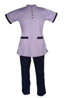 Light Blue Housekeeping Uniform – Short Set-In Sleeves Elastic Pants Manufacturers, Suppliers in Tamil Nadu