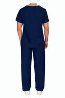 Male Blue Hospital Staff V-Neck Half Sleeve Uniform Manufacturers, Suppliers in Tamil Nadu