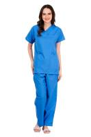 Medical Work Scrubs Ocean Blue Y-Crossover Design Manufacturers, Suppliers in Tamil Nadu
