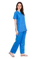 Medical Work Scrubs Ocean Blue Y-Crossover Design Manufacturers, Suppliers in Tamil Nadu