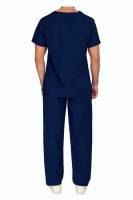 Medium Blue Unisex Hospital Staff Wear Shirt - Polyester Cotton Blend, V Neck, Plain, Half Sleeve, Dry Clean Only Manufacturers, Suppliers in Tamil Nadu