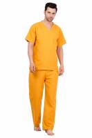 Mustard Yellow Polycotton Scrubs - V Neck, Short Raglan Sleeves, 4 Pockets, Full Elastic Drawstring Pant, Double Stitch Durability, Sizes S-XXXL, 0.51 kg Manufacturers, Suppliers in Tamil Nadu