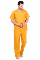 Mustard Yellow Polycotton Scrubs - V Neck, Short Raglan Sleeves, 4 Pockets, Full Elastic Drawstring Pant, Double Stitch Durability, Sizes S-XXXL, 0.51 kg Manufacturers, Suppliers in Tamil Nadu