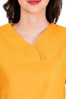Mustard Yellow Y-Crossover Neckline Medical Scrubs Set Manufacturers, Suppliers in Tamil Nadu