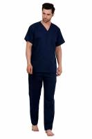 Olive Blue Polycotton Scrubs - V Neck, Short Raglan Sleeves, 4 Pockets, Full Elastic Drawstring Pant, Double Stitch Detail, Sizes S-XXXL, 0.51 kg Manufacturers, Suppliers in Tamil Nadu