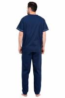 Olive Blue and Blue Polycotton Scrubs - V Neck, Short Raglan Sleeves, 6 Pockets, Full Elastic Drawstring Pant, Double Stitch Durability, Sizes S-XXL, 0.51 kg Manufacturers, Suppliers in Tamil Nadu